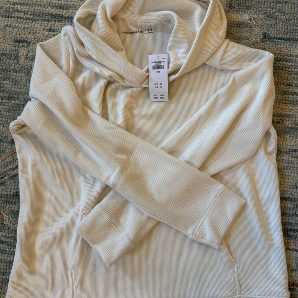 Abercrombie cream waffle hoodie